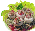 Delicious egg salad with sprouts